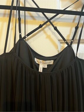 NWT! BCBGeneration Black Pleated Spaghetti-Strap Camisole